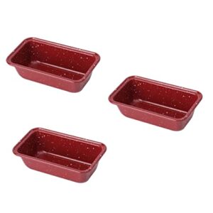 angoily loaf pan 3pcs toast mold loaf bread mold nonstick bakeware kitchen gadget loaf pan carbon steel baking pan cake mold red household heavy duty carbon steel + non-stick coating