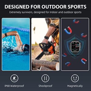 Hemisol Military Smart Watches for Men,5ATM Waterproof Outdoor Fitness Tracker with Bluetooth Call(Answer/Make Calls),1.8" Smart Watch with Sleep Monitor for Android iPhone