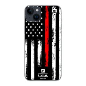 phone case red line flag usa patriot firefighters design silicone transparent - compatible iphone and samsung (samsung galaxy a04)