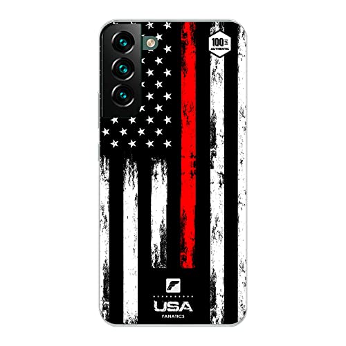 Phone Case Red Line Flag USA Patriot Firefighters Design Silicone Transparent - Compatible iPhone and Samsung (Samsung Galaxy A04)