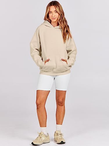 ANRABESS Hoodies for Women Fleece Oversized Sweatshirt Long Sleeve Casual Loose Fit Basic Athletic Workout Pullover Sweatshirts Fall Outfits Clothes Preppy Clothing 1025xingse-M Apricot