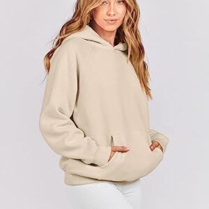 ANRABESS Hoodies for Women Fleece Oversized Sweatshirt Long Sleeve Casual Loose Fit Basic Athletic Workout Pullover Sweatshirts Fall Outfits Clothes Preppy Clothing 1025xingse-M Apricot