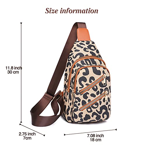 AROCFTIE Sling Bag for Women Chest Bag Leather Fanny Pack Crossboday Bags Fashion Sling Backpack for Women