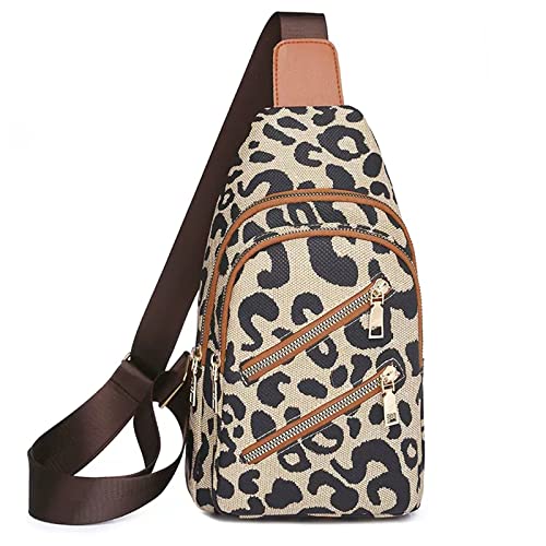 AROCFTIE Sling Bag for Women Chest Bag Leather Fanny Pack Crossboday Bags Fashion Sling Backpack for Women