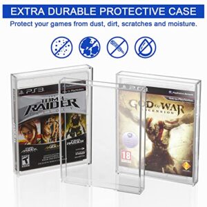 CaSZLUTION Clear Acrylic Video Game Box Protector Case for PS3, PS4, PS5, and Xbox one Game Case, 3mm Thick Dustproof Wall Storage Holder Game Protective Display Case (Pack of 1)