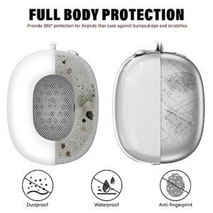 【3 in 1】 Silicone Case for AirPod Max,Clear Soft TPU Anti-Scratch Ear Cups Cover/Ear Pad Case Cover/Headband Cover for AirPods Max,Soft Silicone Accessories Protective Cover for Apple AirPods Max