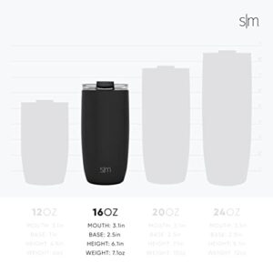 Simple Modern Travel Coffee Mug Tumbler with Flip Lid | Reusable Insulated Stainless Steel Cold Brew Iced Coffee Cup Thermos | Gifts for Women Men Him Her | Voyager Collection | 16oz | Mystic Moon