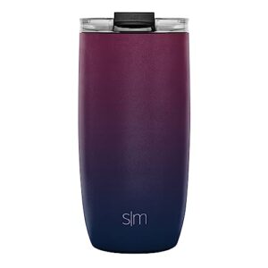 Simple Modern Travel Coffee Mug Tumbler with Flip Lid | Reusable Insulated Stainless Steel Cold Brew Iced Coffee Cup Thermos | Gifts for Women Men Him Her | Voyager Collection | 16oz | Mystic Moon