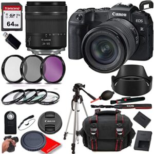 canon eos rp mirrorless camera with 24-105mm f/4-7.1 is stm lens+ case + 64gb memory(26pc)