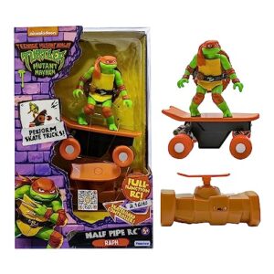 teenage mutant ninja turtles half pipe rc, raphael movie edition, ages 5+| skateboard-shaped control & perform tricks on any surface | collect them all!