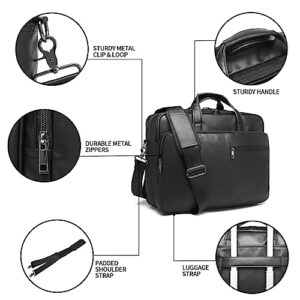 seyfocnia Men's Messenger Bag,17.3 Inch Laptop Briefcase Work Bag Satchel Computer Handbag Shoulder Bag Crossbody Bags for Women Men
