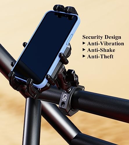 BRCOVAN UTV Phone Mount with Vibration Dampener & High-Speed Secure Lock, Anti-Theft UTV Roll Bar Cellphone Holder Fit Roll Cage Diameter 1.5'' 1.65'' 1.75'' 1.85'' 2'', for 5.4''-7.2'' Smartphones