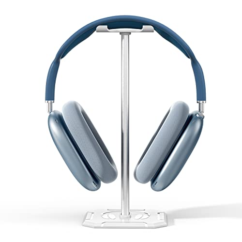 TuparGo Headphone Stand for Desk, Standing Computer Headset Holder,Aluminum Tube Connection and Easy to Assemble ,Suitable for All Over-Ear Headphone (White, Single)