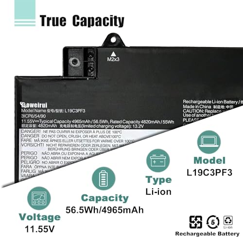 BOWEIRUI L19C3PF3 Battery Replacement for IdeaPad 5-14IIL05 5-14ARE05