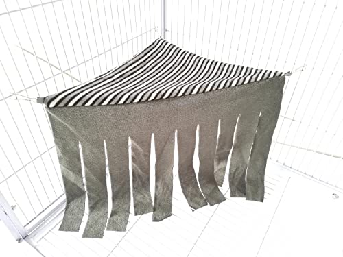 YONIQUECO Guinea Pig Corner Hideout Small Animals Fleece Hideaway Cage Accessories for Rat, Chinchilla, Guinea Pig, Ferret (Stripes)