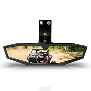 maverick x3 rear view mirror, poison scorpion aluminum utv rearview center mirror adjustable black 13356-12533 compatible with maverick x3 turbo/r | x3 x | x3 max turbo/r | x3 max x