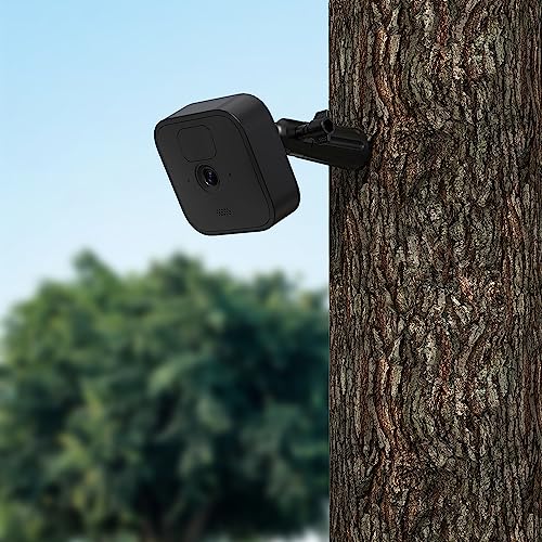 Holicfun Tree Mount for Security Camera and Solar Panel, Universal Wooden-Wall Holder for Ring, Blink, Arlo, Eufy, Wyze, Google Nest, Simplisafe and More, Adjustable Angle, Easy Installation (Black)