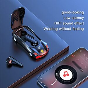 Lovskoo True Wireless Bluetooth Headset Earphones 5.0 Headphones Sport Waterproof with Game Sports Car Modeling Wireless Charging Case Stereo in-Ear Earphones Built-in Mic Noise Cancelling Earbuds