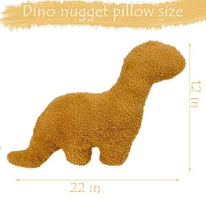 OYTlao Brontosaurus Dino Nugget Pillow,Dino Chicken Nugget Plush,Chicken Nugget Pillow Stuffed Toy,Dinosaur Chicken Nuggets Plushies,Dinosaur Theme Party Decoration Birthday Gifts for Kids