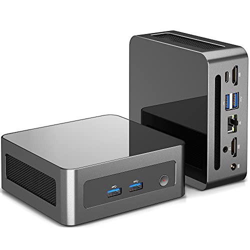 BENICO Mini PC, AMD Ryzen 5 5600H (6C/12T, up to 4.2Ghz), 32GB DDR4 1024GB M.2 2280 NVMe SSD, Mini Desktop Computer Windows 11, WiFi 6/Dual Ethernet HDMI/Type-C/USB3.0*2, Cooling fan, Support 4K@60Hz