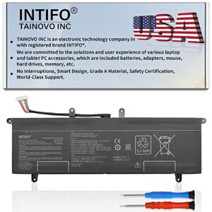 intifo 70wh c41n1901 laptop battery compatible with asus zenbook duo ux481fa ux481fl series ux481fa-10210u ux481fa-bm020r ux481fa-bm011t ux481fl-bm002t ux481fl-bm039r 0b200-03520000