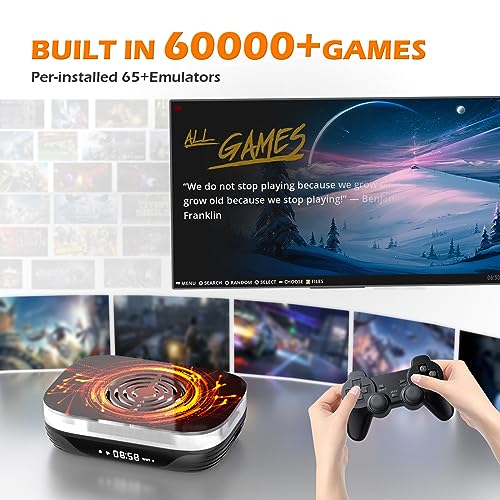 Bearway Super Console X4 Plus Retro Game Console 60,000+ Games Video Game Console Compatible with Most Emulators Android 11/EmuE 4.6/CoreE 3 System in1 /S905x4 Chips (256G)