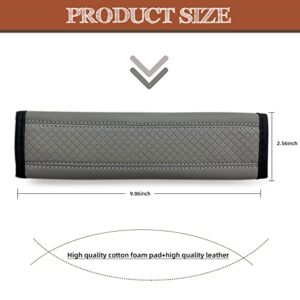 Car Seat Belt Cover, Soft Shoulder Protection Cover for Cars, Comfortable Driving Protection Cover for Cars, Leather Embossed Seat Belt Pad, Universal Suitable for Cars, Trucks, Suvs (Gray)