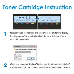 206X Toner Cartridges 4 Pack High Yield (with Chip) Replacement for HP 206X 206A W2110X W2110A Compatible with HP Color Pro MFP M283fdw M283cdw M283 Pro M255dw M255 Printer (Black Cyan Yellow Magenta)