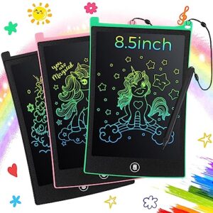 3 pcs lcd writing tablet for kids 8.5 inch colorful doodle drawing tablet lcd screen kids doodle pad portable electronic drawing board for kid educational and learning (arc colorful style)