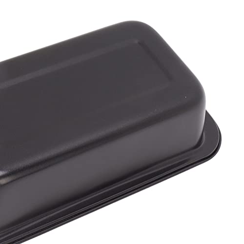 Rectangular Baking Box, Reusable and Durable Fast Heat Conduction 3PCS Black Baking Bread Pan Easy for Home Kitchen