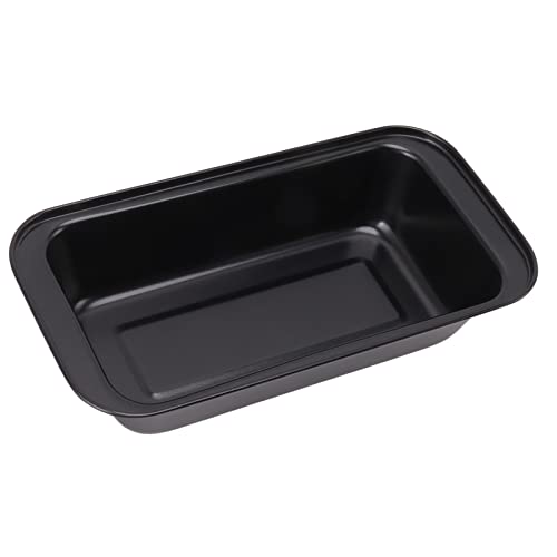 Rectangular Baking Box, Reusable and Durable Fast Heat Conduction 3PCS Black Baking Bread Pan Easy for Home Kitchen