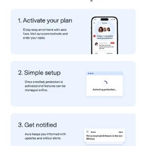Aura Ultimate Online Safety Suite | Internet Security & Identity Protection Software | Antivirus, VPN, Password Manager, Dark Web Monitoring | Individual Plan, 1 Month Prepaid Subscription [PC/Mac Online Code]
