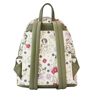Loungefly Disney Princesses Sketch Floral All Over Print Womens Double Strap Shoulder Bag Purse