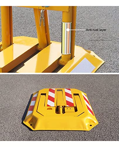 HEIMP Parking Post, Parking Barrier, for Parking Lot Parking Guide Blocks,Car Ground Lock, Parking Space Lock, Parking Pile Parking Space Lock Parking