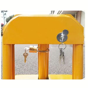 HEIMP Parking Post, Parking Barrier, for Parking Lot Parking Guide Blocks,Car Ground Lock, Parking Space Lock, Parking Pile Parking Space Lock Parking