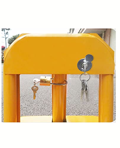 HEIMP Parking Post, Parking Barrier, for Parking Lot Parking Guide Blocks,Car Ground Lock, Parking Space Lock, Parking Pile Parking Space Lock Parking