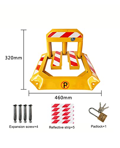 HEIMP Parking Post, Parking Barrier, for Parking Lot Parking Guide Blocks,Car Ground Lock, Parking Space Lock, Parking Pile Parking Space Lock Parking