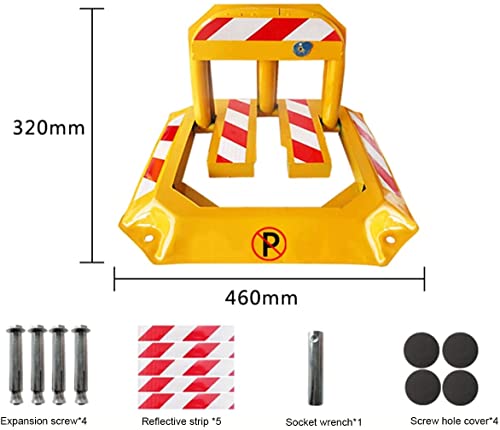 HEIMP Parking Post, Parking Barrier, for Parking Lot Car Ground Lock, Parking Space Lock, Parking Space Lock, Parking Pile Parking Space Lock Parking