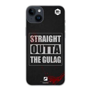 phone case straight outta the gulag warzone design silicone transparent - compatible iphone and samsung (iphone xr)