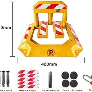 HEIMP Parking Post, Parking Barrier, for Parking Lot Parking Barrier Post Car Ground Lock, Parking Space Lock, Parking Pile Parking Space Lock Parking