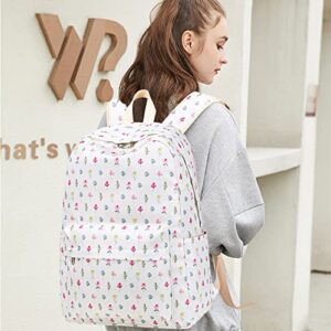 School Backpack Teen Girls Kids Lightweight College Waterproof School Laptop Casual Backpack (Floral)