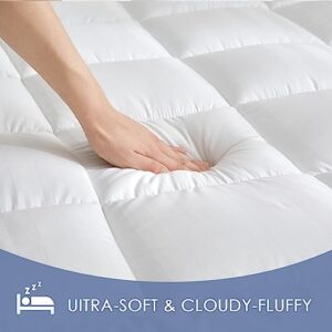 MIROUT Mattress Topper Queen Size, Extra Thick Cooling Mattress Pad Cover with 8-21 inch Deep Pocket, 3D Snow Down Alternative Fill Pillow Top