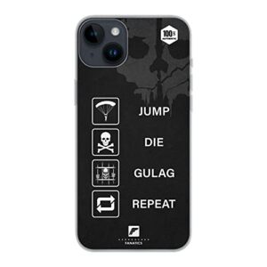 phone case jump die gulag repeat warzone design silicone transparent - compatible iphone and samsung (iphone xr)