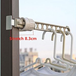 HomeSoGood 3Pcs Portable Clothes Hanger Plastic Multifunction 8-Holes Space Saving Window Frame Drying Rack