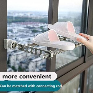 HomeSoGood 3Pcs Portable Clothes Hanger Plastic Multifunction 8-Holes Space Saving Window Frame Drying Rack