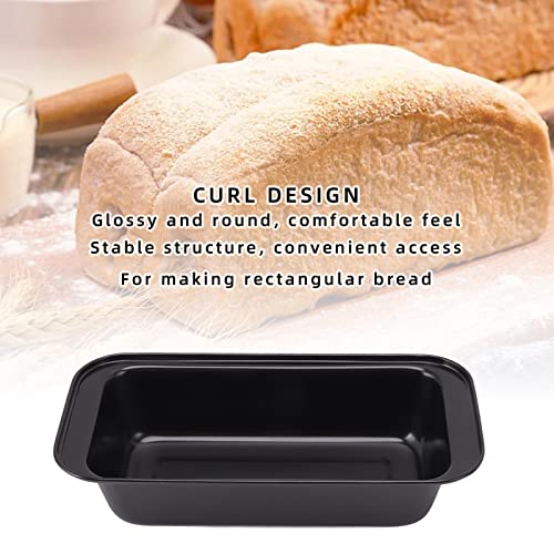 Rectangular Baking Box, Baking Bread Pan Reusable and Durable Uniform Air Flow 3PCS Black Carbon Steel High Temperature Resistant for Home Kitchen