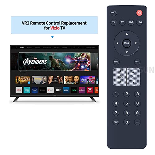 VR2 Replacement Remote Control for VIZIO TV VL260M VL320M VO320E VO320EM VL370M VO370M VO370MC VO400E VO420E VO420EM VP322 VP422 VW46LF