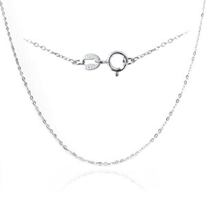 bovickep 925 sterling silver chain necklace for women girls, 1.2mm super sturdy, shiny, dainty, thin chain necklaces, fashion chains necklace for every day use. 16 inches