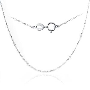 Bovickep 925 Sterling Silver Chain Necklace For Women Girls, 1.2mm Super Sturdy, Shiny, Dainty, Thin Chain Necklaces, Fashion Chains Necklace for Every Day use. 16 inches