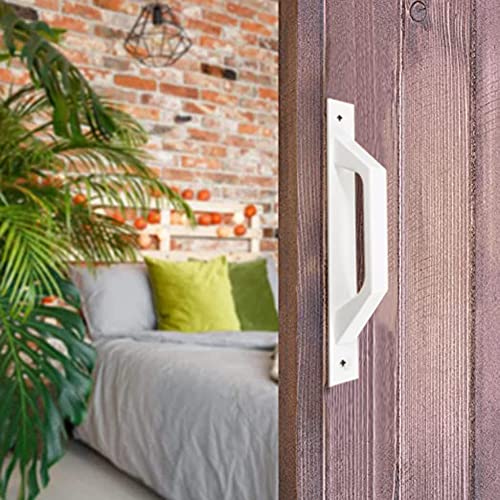 ALUWINDOORS 7.9 Inch Sliding Barn Door Handle White 2 Pack Gate Handle Wooden Door Pull Handle for Sliding Barn Door Fence Garage Shed